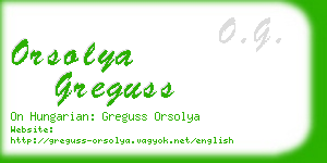 orsolya greguss business card